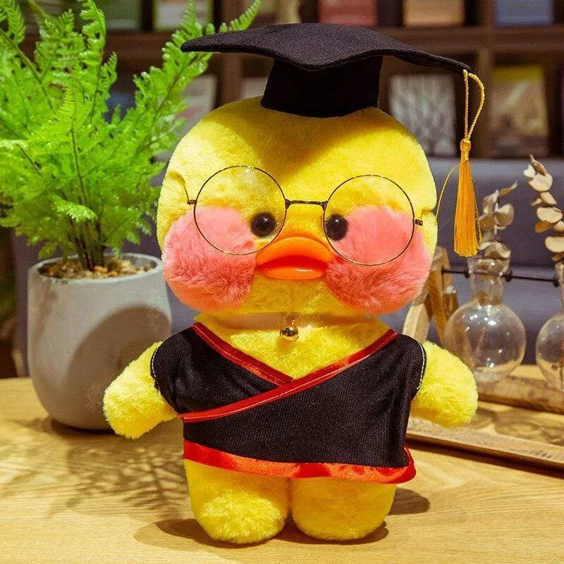 30CM Cartoon LaLafanfan Duck Plush Toy Stuffed Soft Kawaii Cute Animal Dolls Korean Acid Yellow Ducks Kids Girls Birthday Gifts