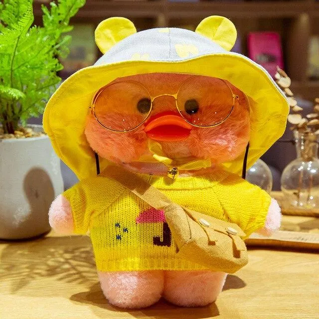 30CM Cartoon LaLafanfan Duck Plush Toy Stuffed Soft Kawaii Cute Animal Dolls Korean Acid Yellow Ducks Kids Girls Birthday Gifts