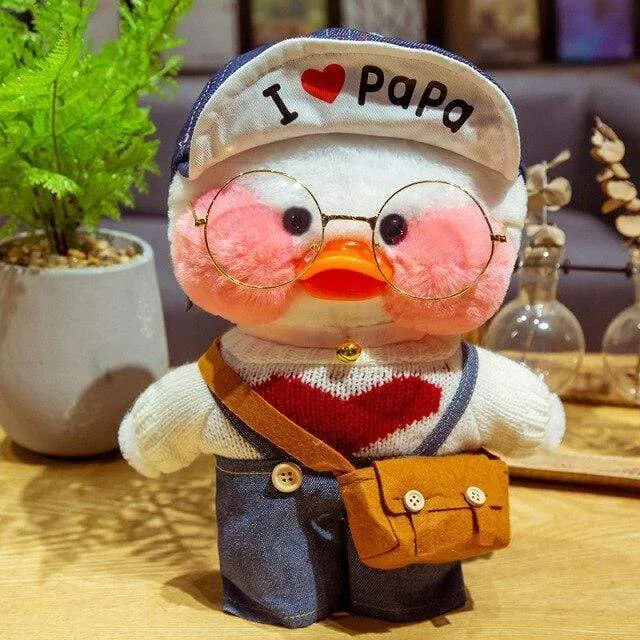 30CM Cartoon LaLafanfan Duck Plush Toy Stuffed Soft Kawaii Cute Animal Dolls Korean Acid Yellow Ducks Kids Girls Birthday Gifts