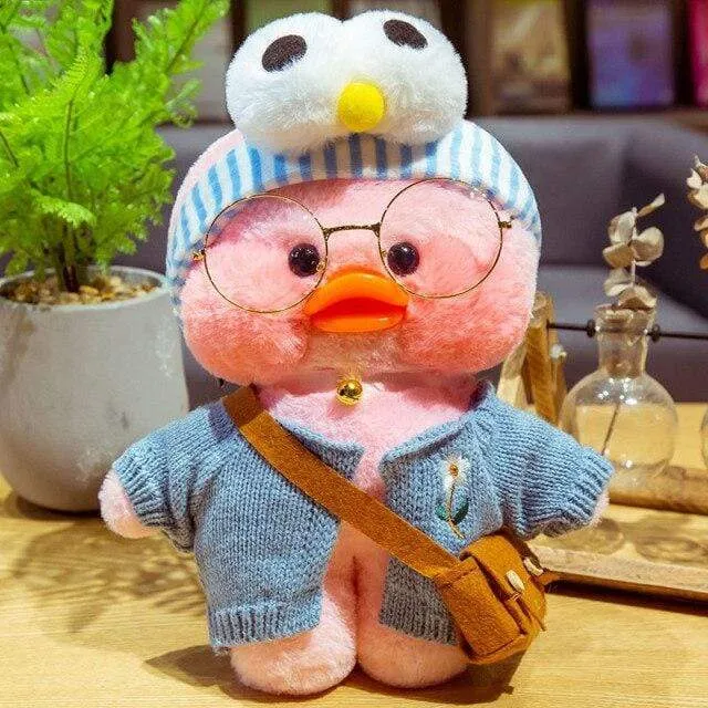 30CM Cartoon LaLafanfan Duck Plush Toy Stuffed Soft Kawaii Cute Animal Dolls Korean Acid Yellow Ducks Kids Girls Birthday Gifts