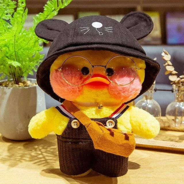 30CM Cartoon LaLafanfan Duck Plush Toy Stuffed Soft Kawaii Cute Animal Dolls Korean Acid Yellow Ducks Kids Girls Birthday Gifts