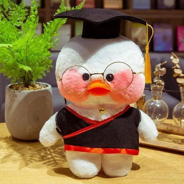 30CM Cartoon LaLafanfan Duck Plush Toy Stuffed Soft Kawaii Cute Animal Dolls Korean Acid Yellow Ducks Kids Girls Birthday Gifts