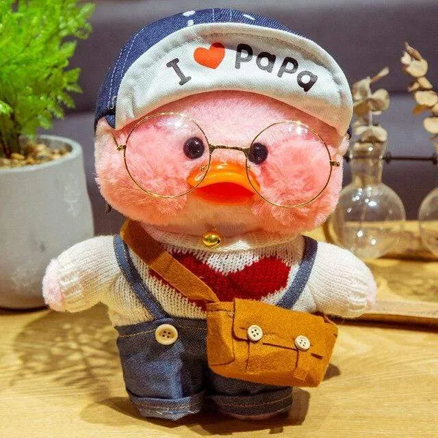 30CM Cartoon LaLafanfan Duck Plush Toy Stuffed Soft Kawaii Cute Animal Dolls Korean Acid Yellow Ducks Kids Girls Birthday Gifts