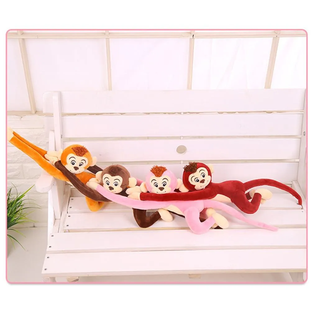 65CM Cute 4 Colors Kawaii Long Arm Tail Monkey Stuffed Doll Plush Toys Curtains Baby Sleeping Appease Animal Doll Birthday Gifts