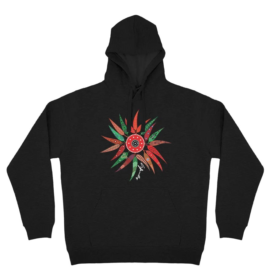 Adults Cozy Hoodie - Gum Leaves By Wendy Pawley