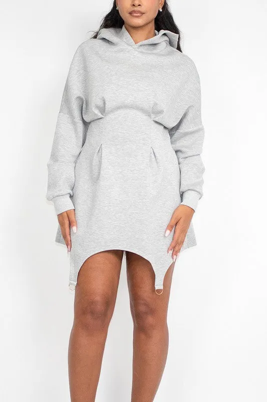 All Casual - Gray Hoodie Dress