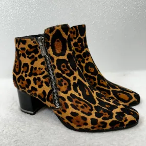 Animal Print Boots Ankle Heels Calvin Klein O, Size 6