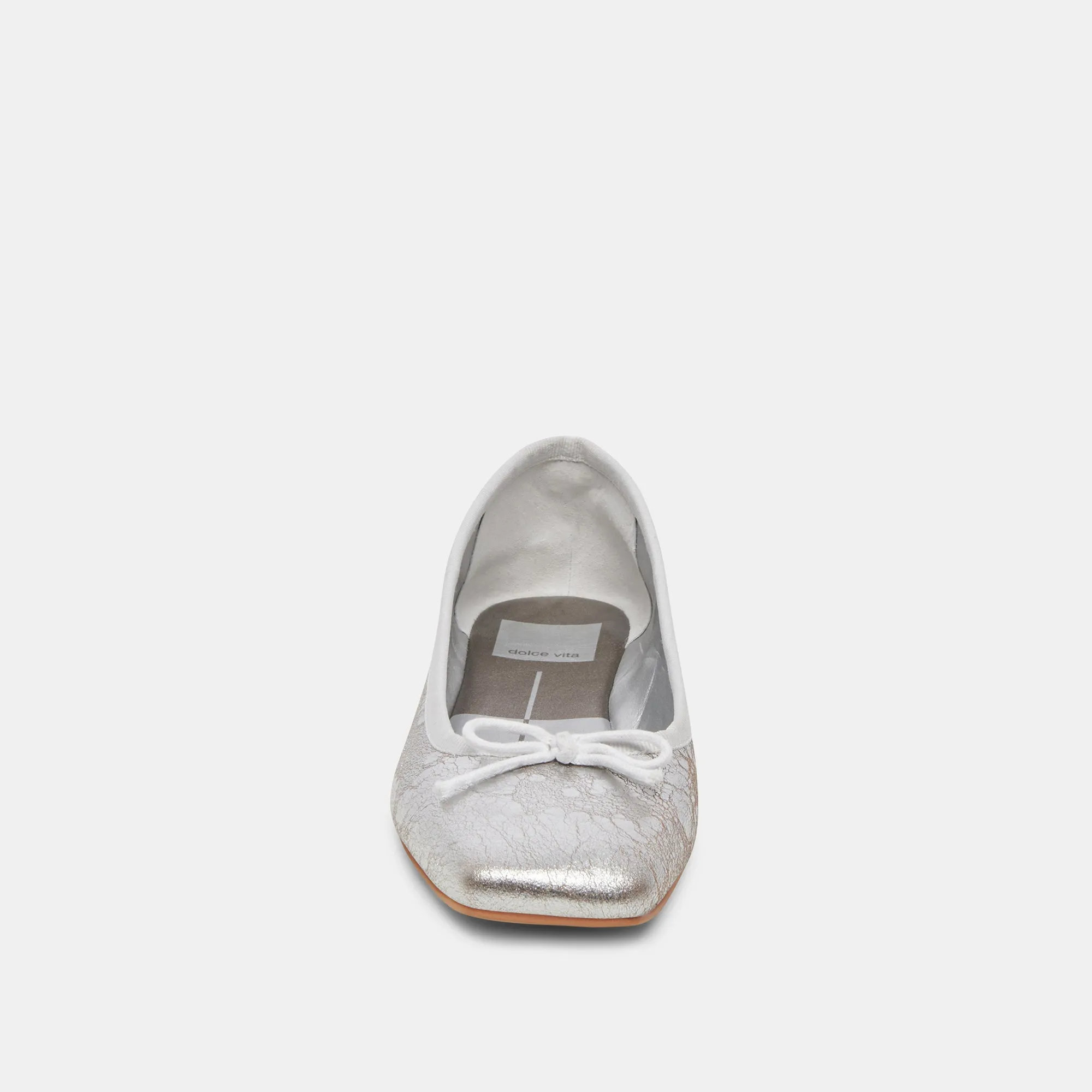 ANISA BALLET FLATS SILVER DISTRESSED LEATHER