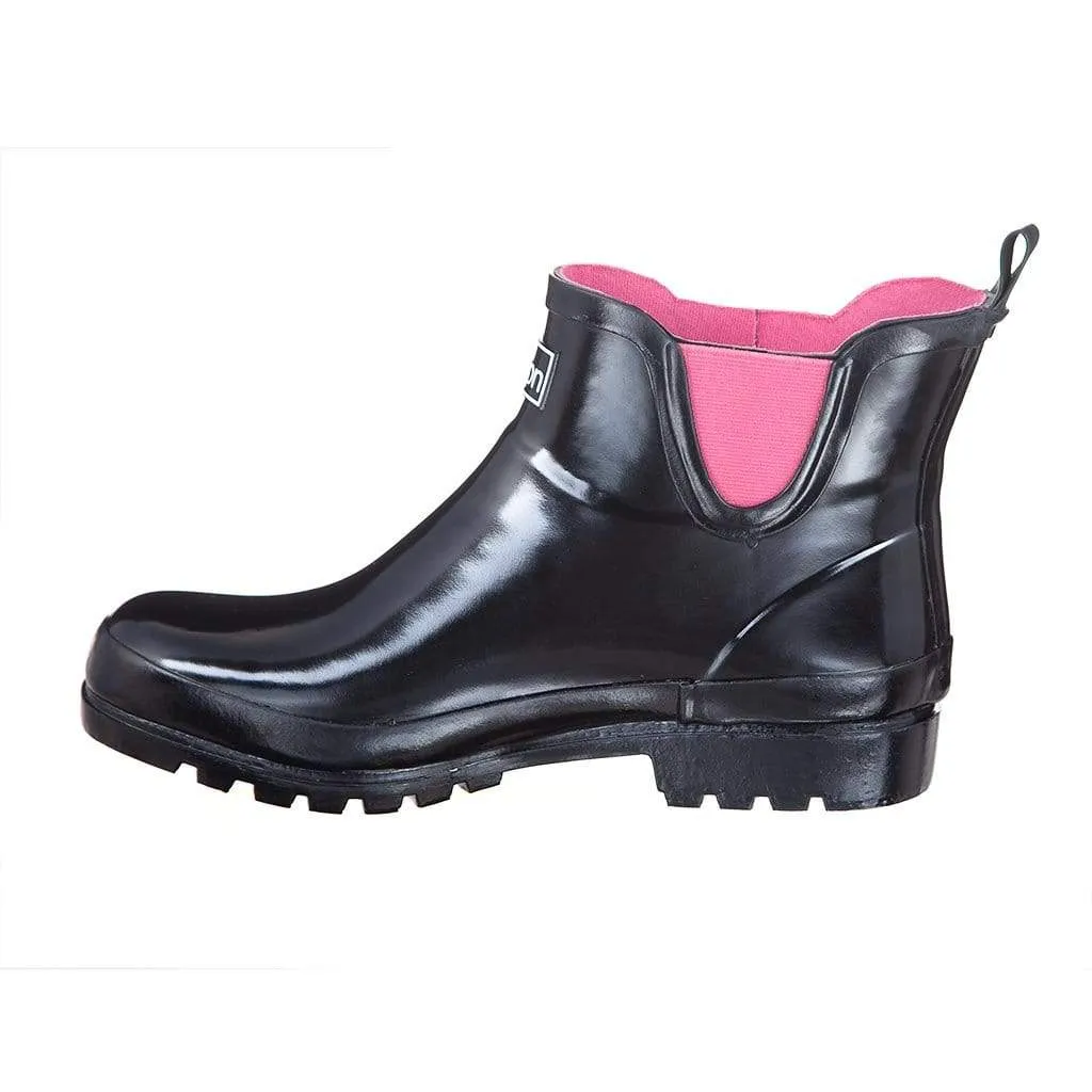 Ankle Wellies - Black Glossy - Wide Foot