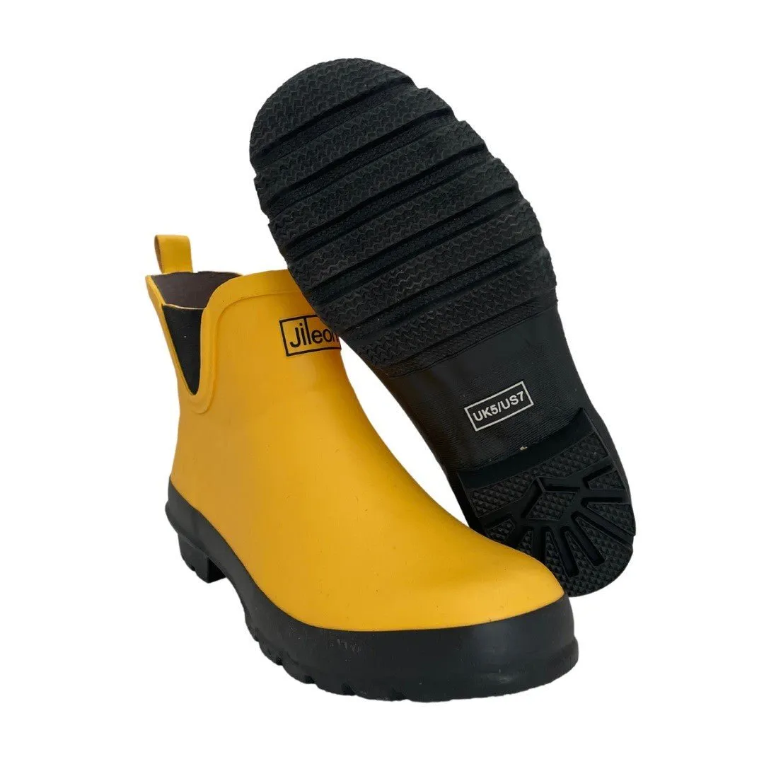 Ankle Wellies - Yellow Matt - Wide Foot