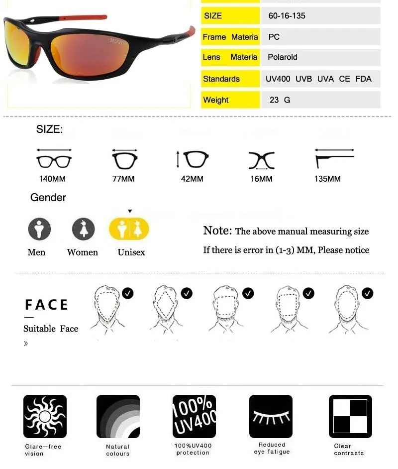 Anti-Reflective HD Visual Polarized Sunglasses for Men & Women