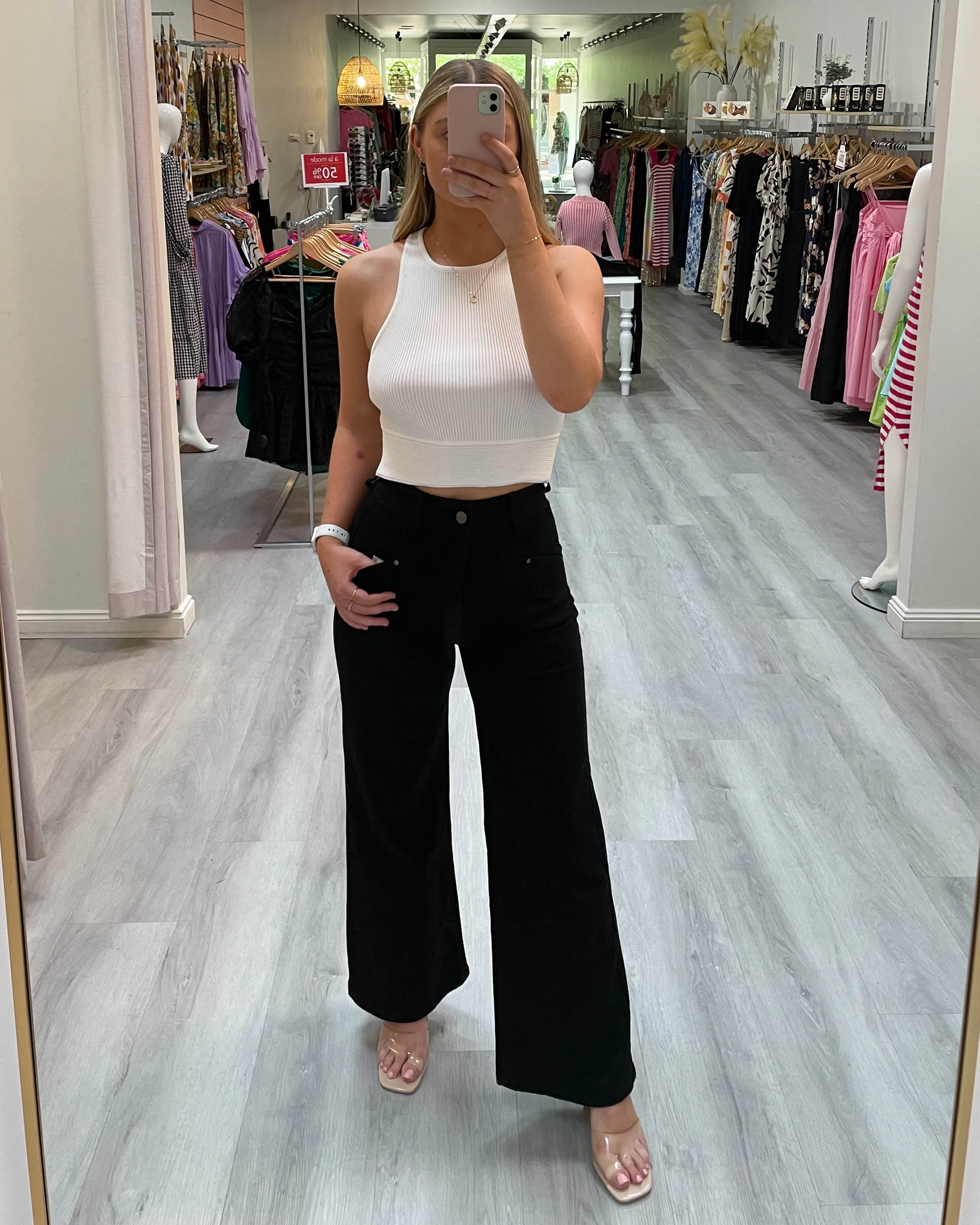 Arca Wide Leg Jeans Black