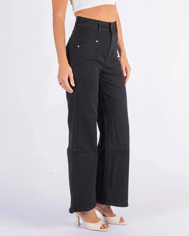 Arca Wide Leg Jeans Black