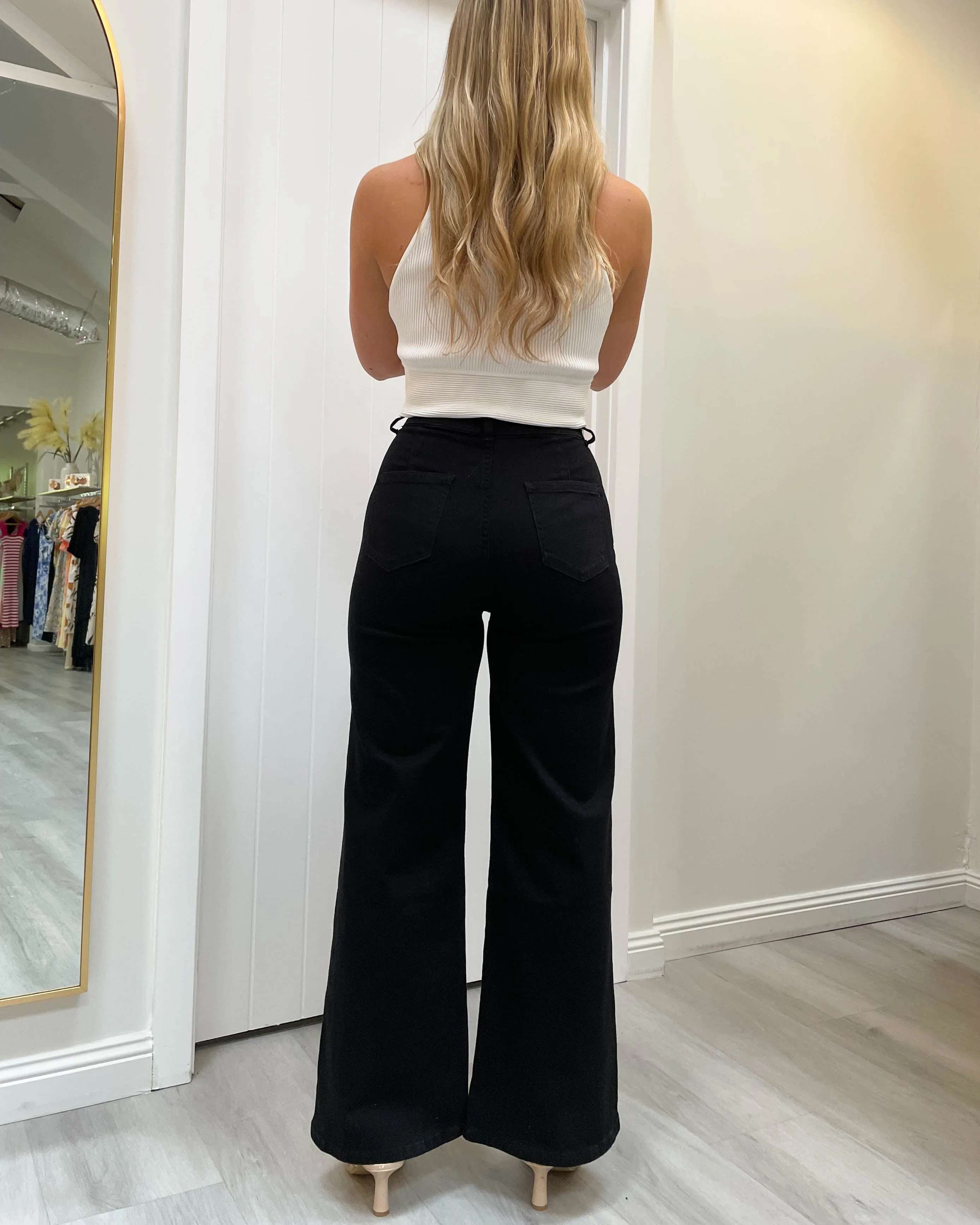 Arca Wide Leg Jeans Black