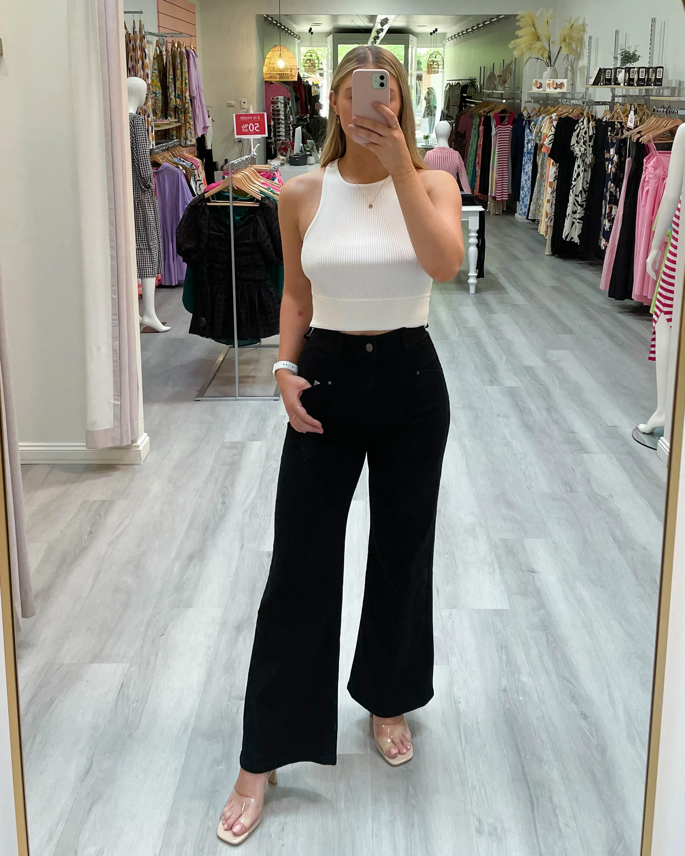 Arca Wide Leg Jeans Black