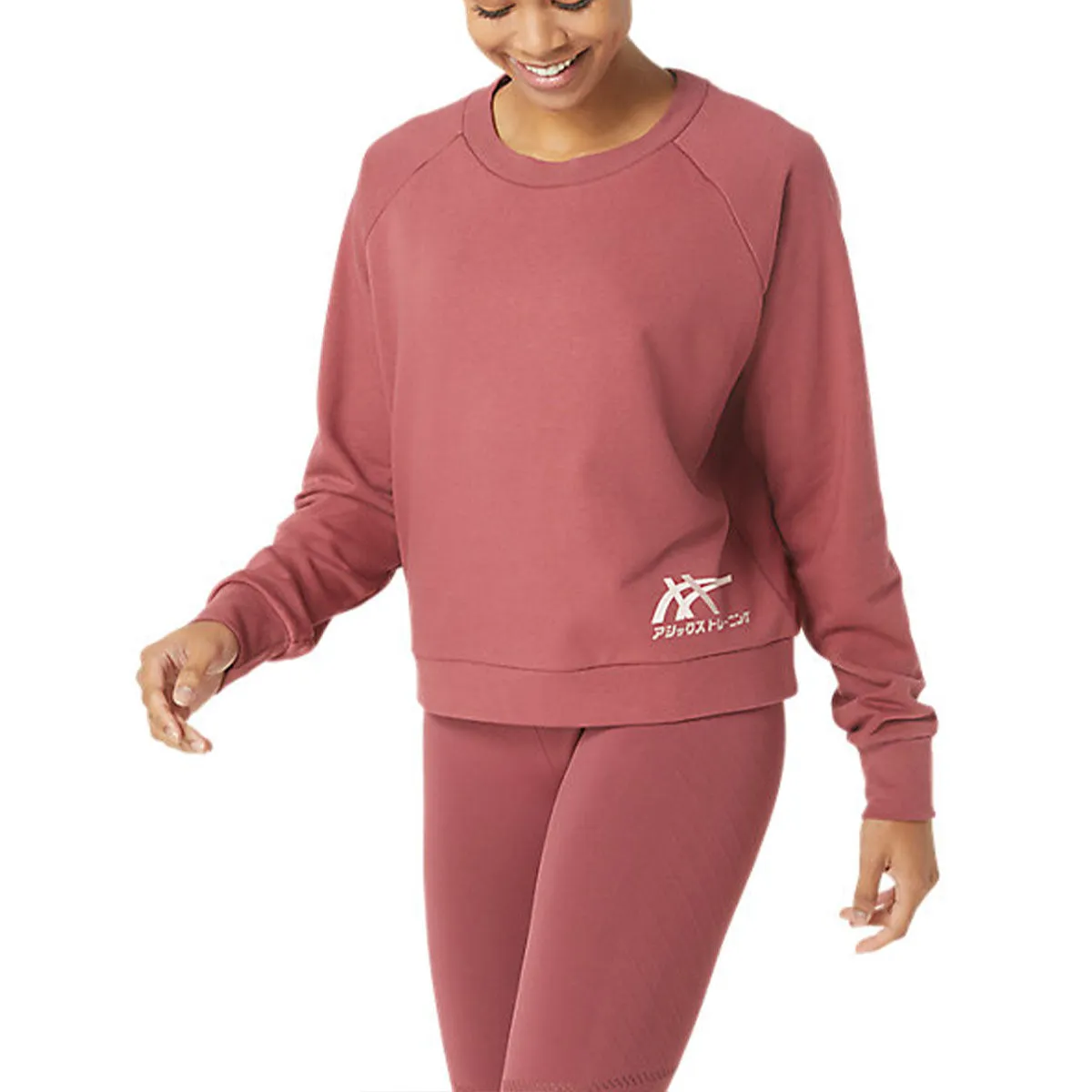 Asics Tiger Sweatshirt Women Red Rose   