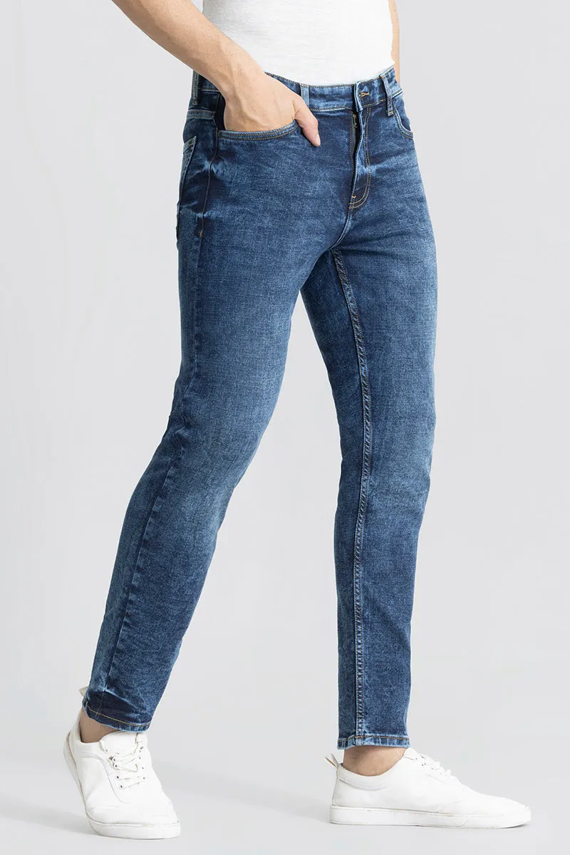 Asmodeus Washed Blue Skinny Fit Jeans