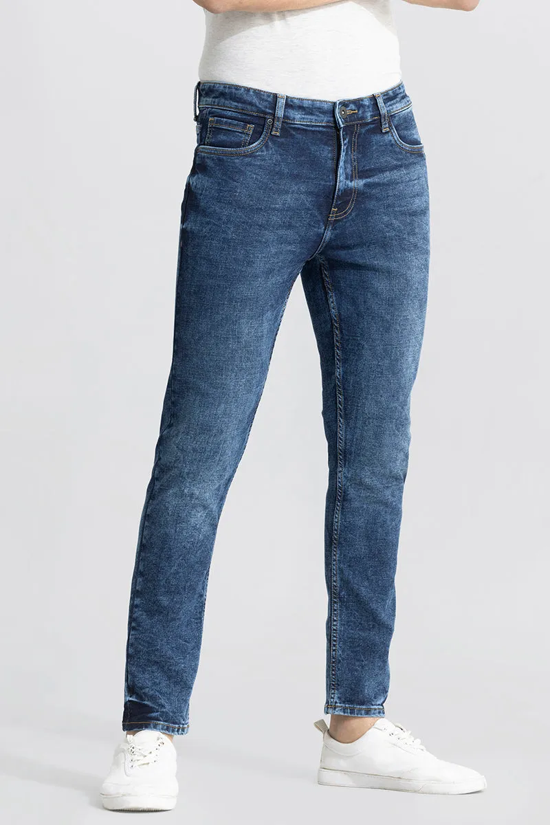 Asmodeus Washed Blue Skinny Fit Jeans