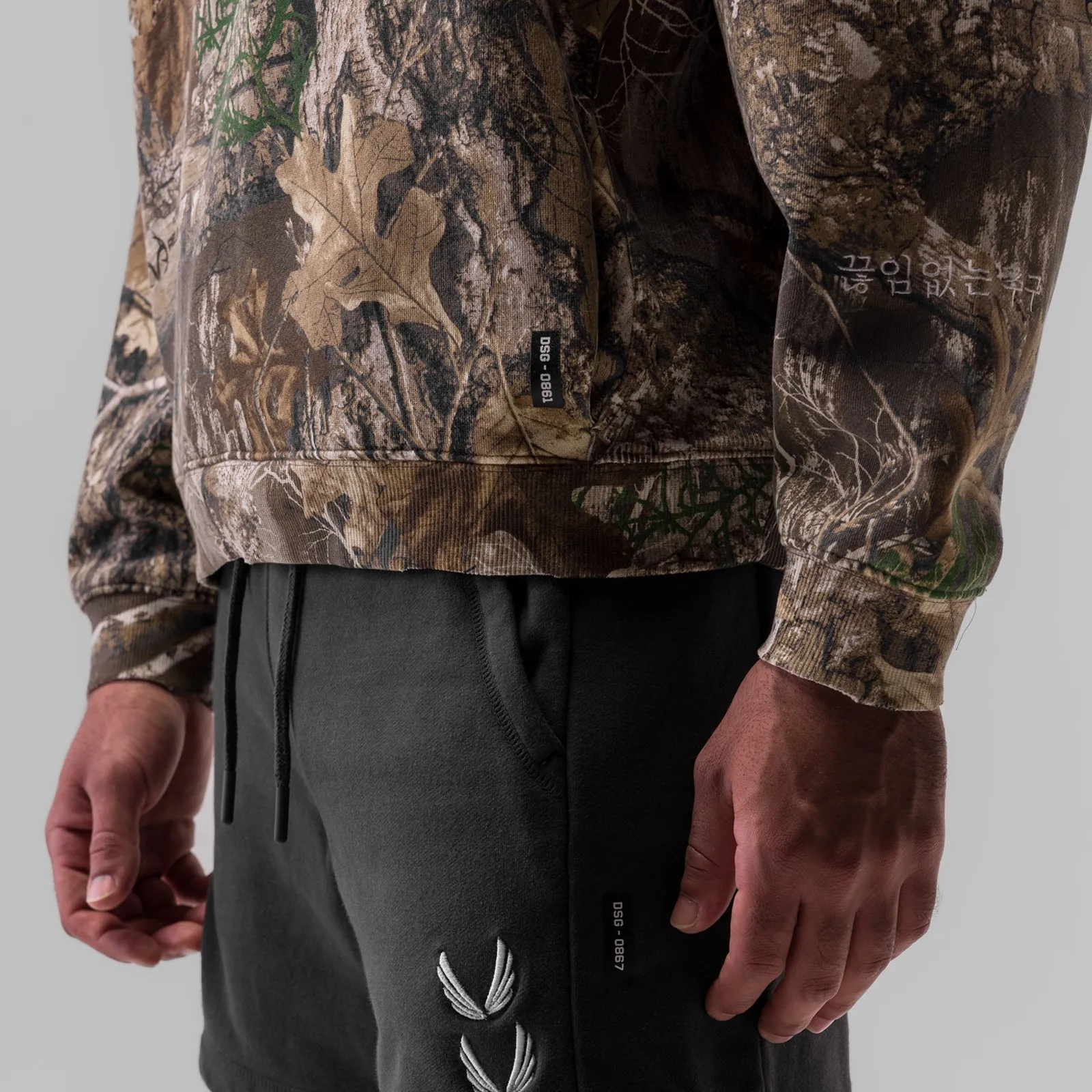 ASRV Tech Essential Distressed Crewneck - Realtree Camo