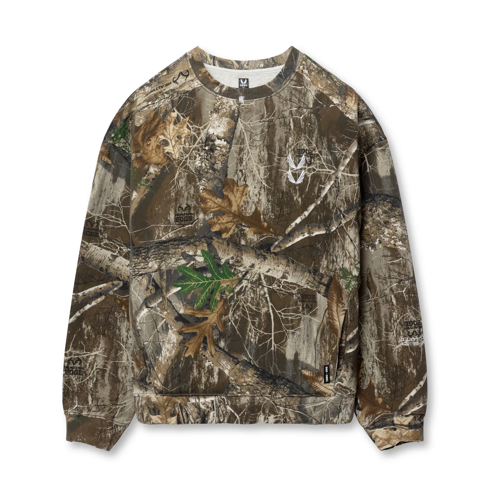 ASRV Tech Essential Distressed Crewneck - Realtree Camo