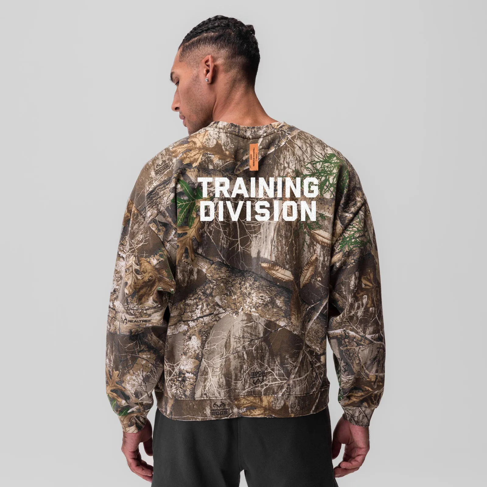 ASRV Tech Essential Distressed Crewneck - Realtree Camo