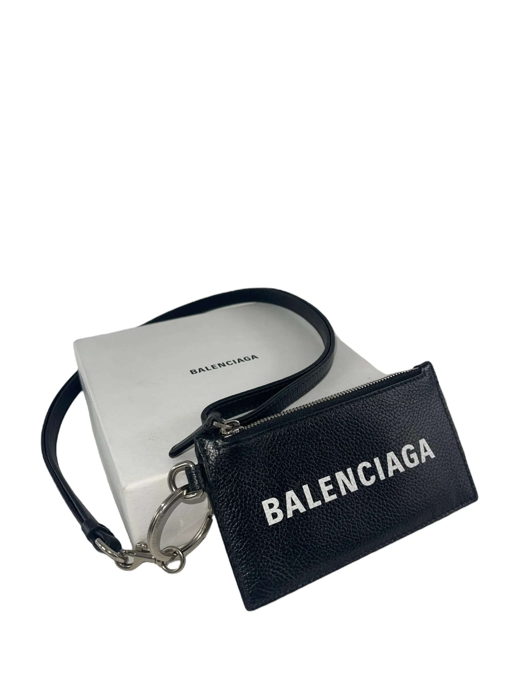 Balenciaga Black Leather Cardholder