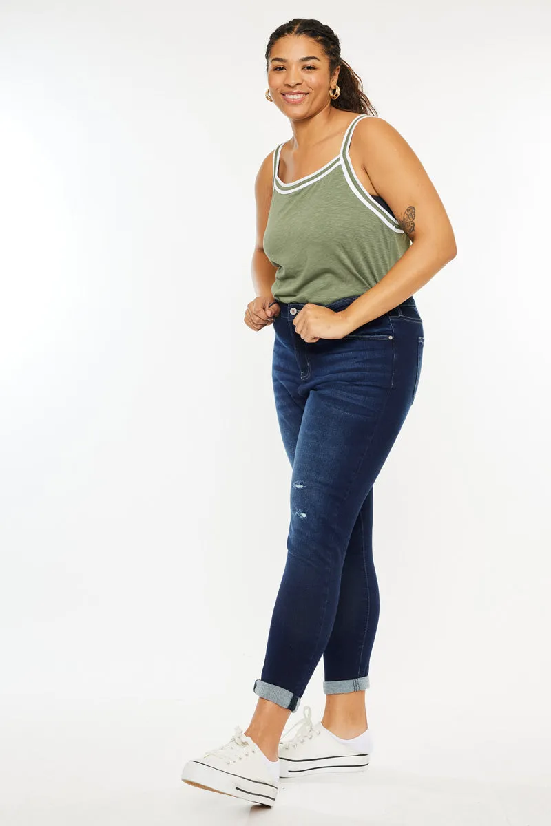 Berenice Mid Rise Ankle Skinny Jeans (Plus Size)