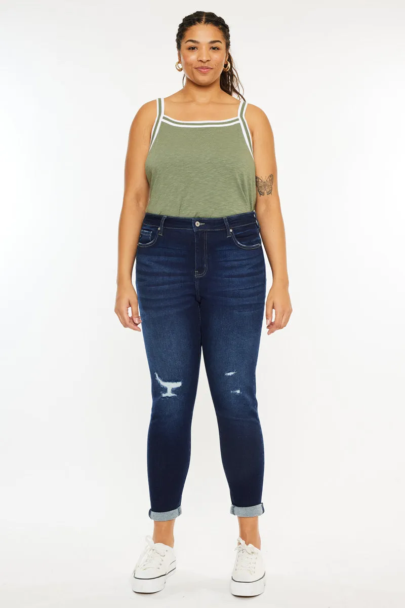 Berenice Mid Rise Ankle Skinny Jeans (Plus Size)