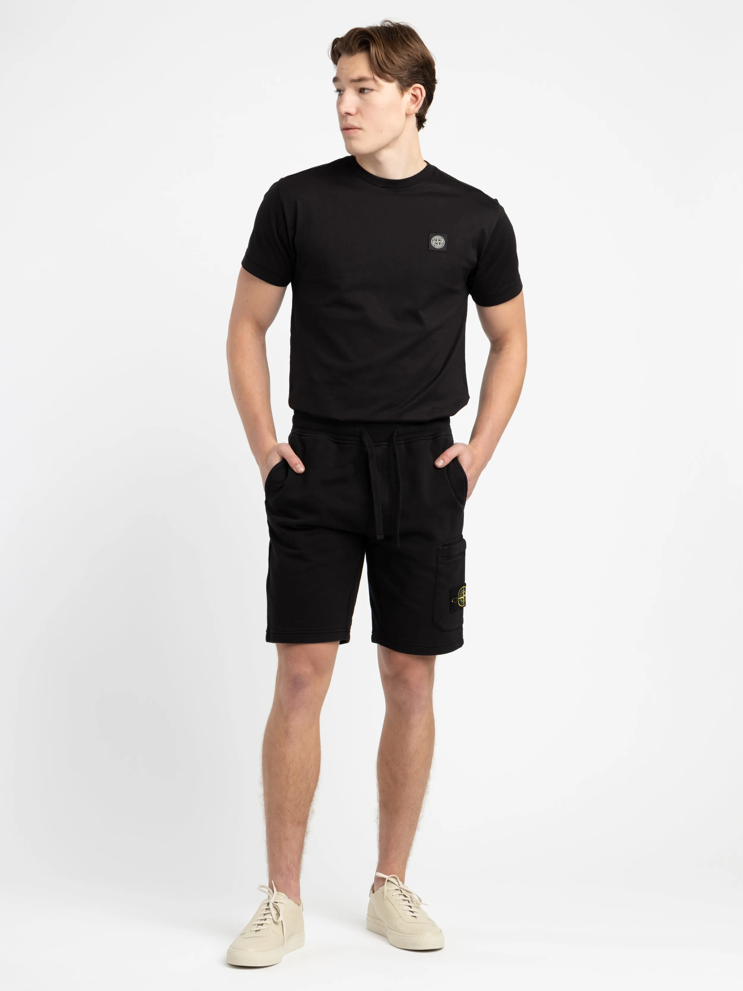 Black Cotton Shorts