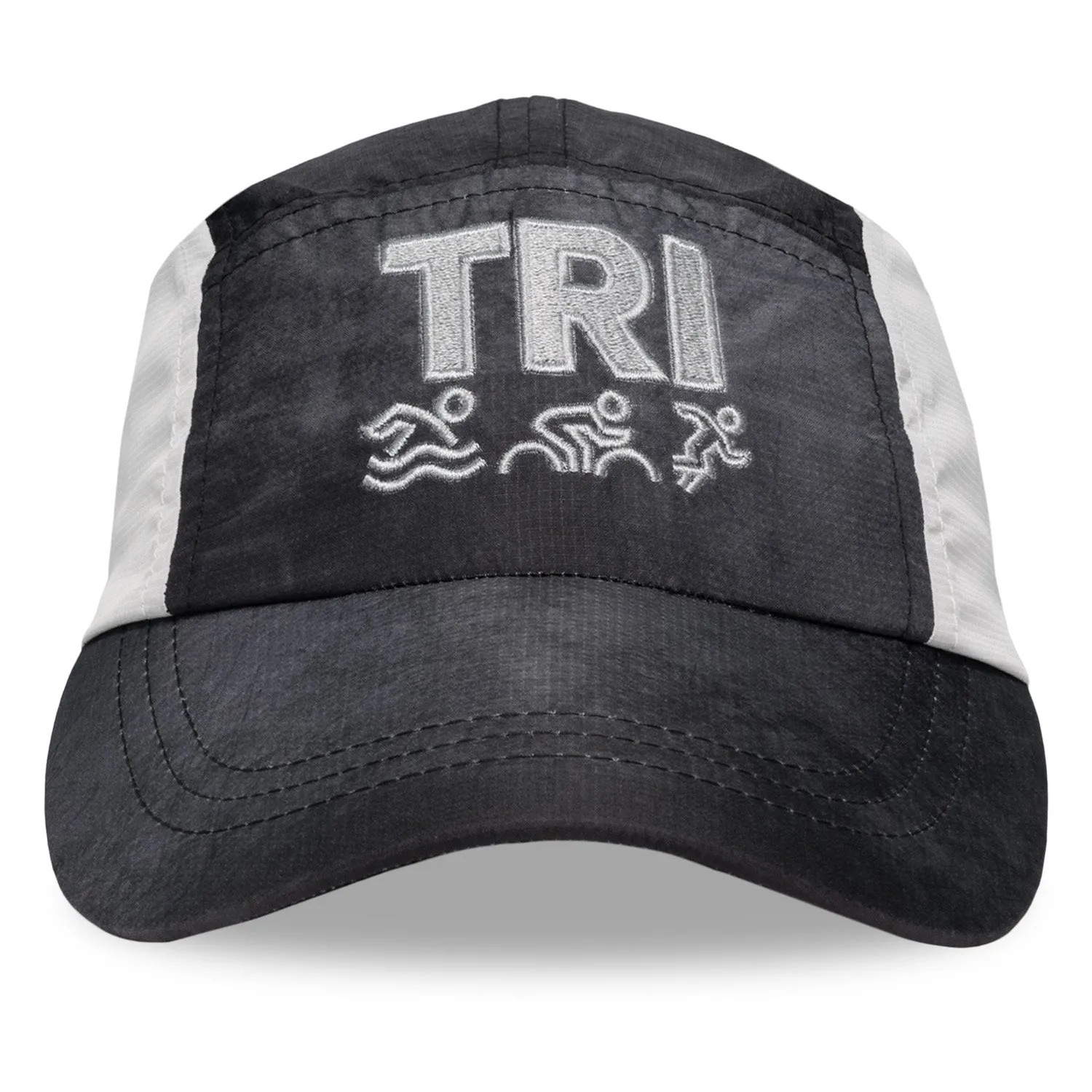 Black/Grey TRI Running Hat