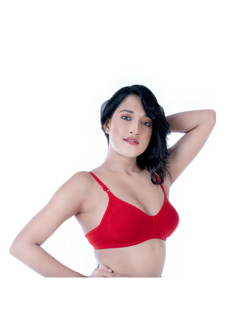 BlackTree Red Casual Chic Padded Bra.