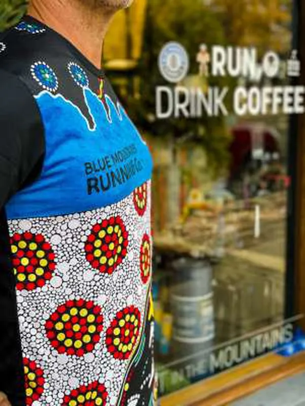 Blue Mountains Running Co Mens Indigenous Tee