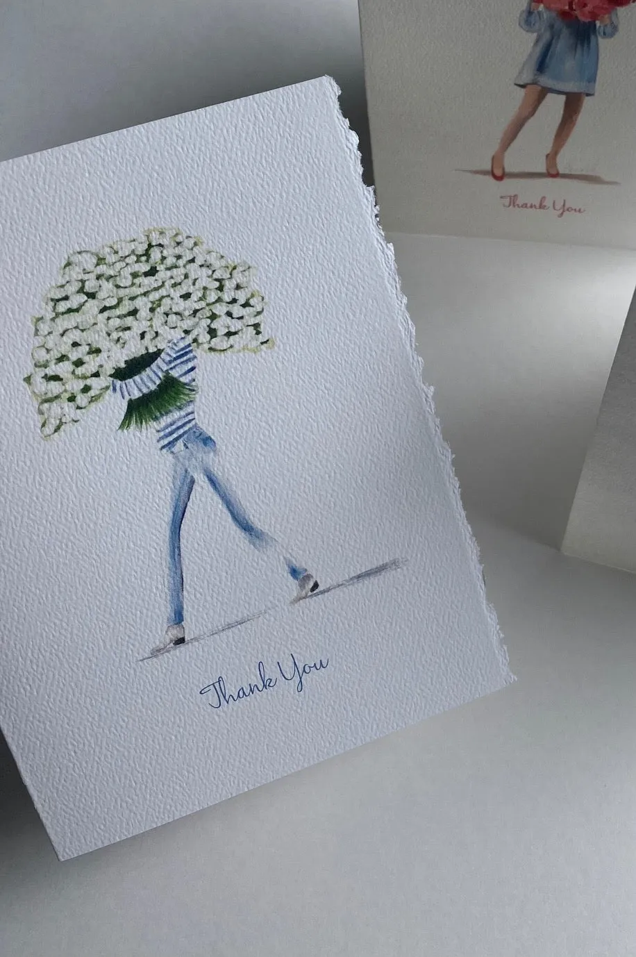 Boxed Thank You Cards - Jeans Flowers