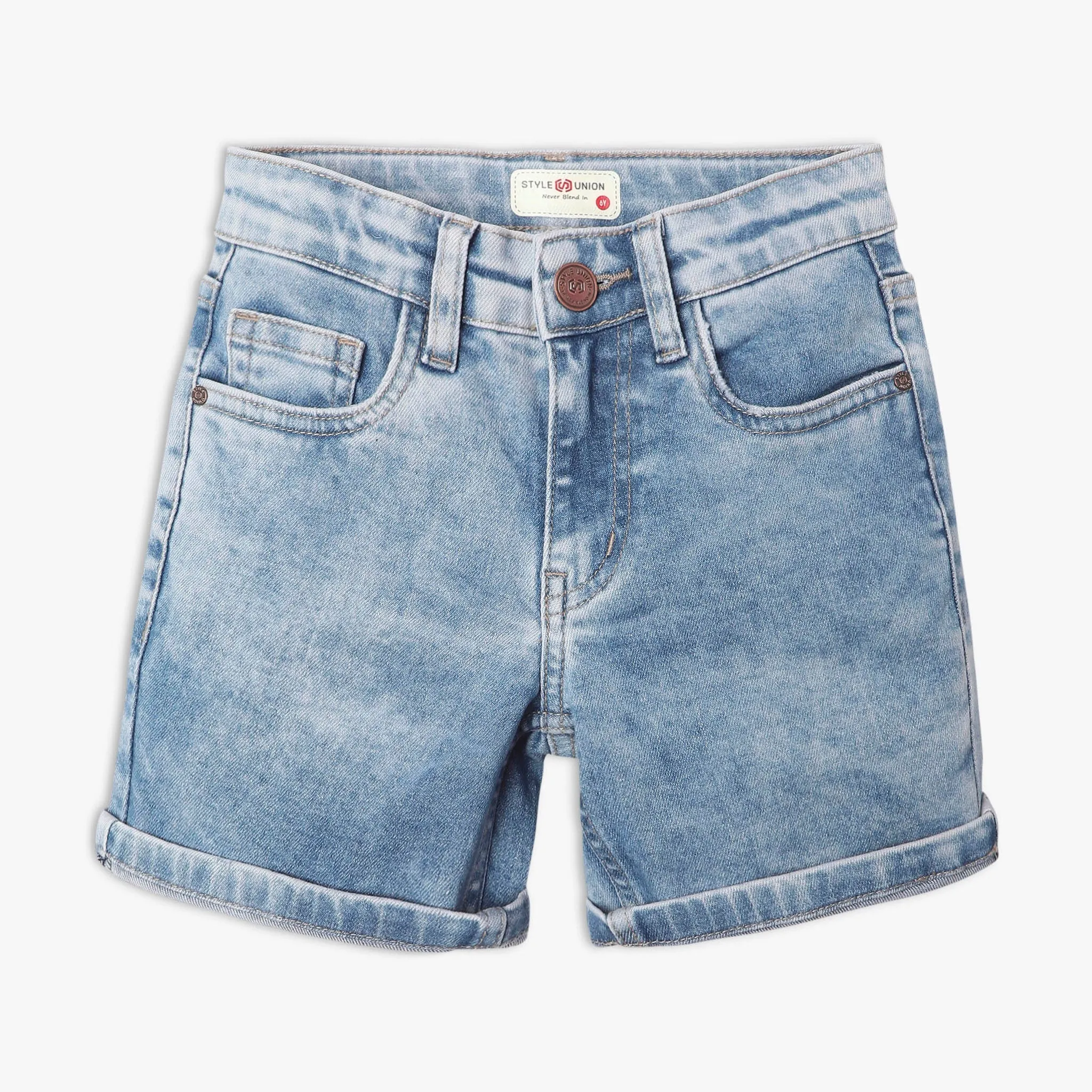 Boy's Regular Fit Distressed Shorts