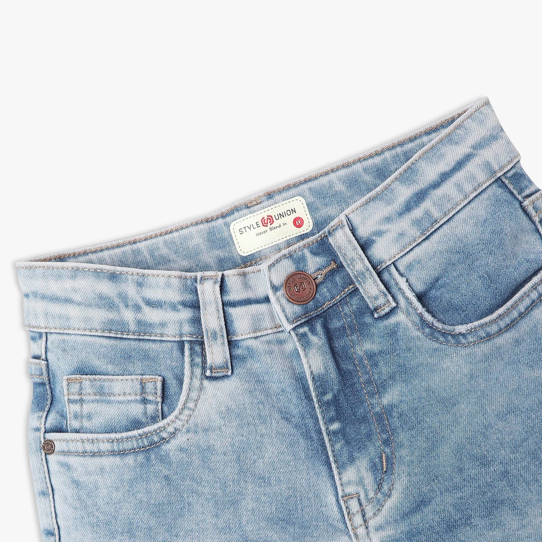 Boy's Regular Fit Distressed Shorts