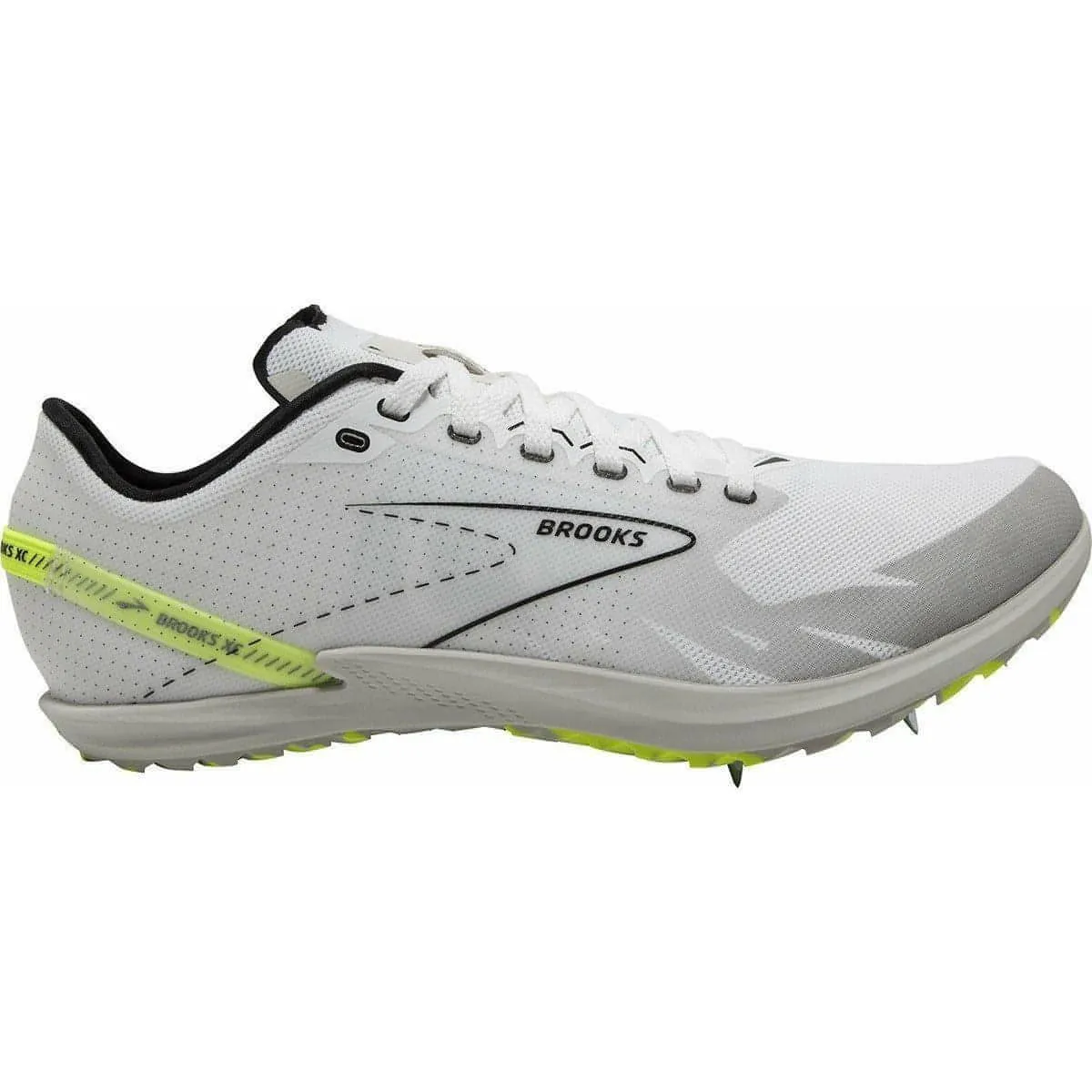 Brooks Draft XC Cross Country Running Spikes - White