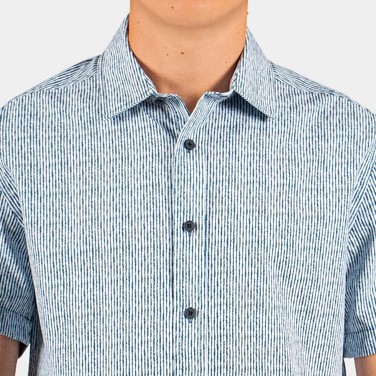 Camisa Casual Para Hombre Manga Corta