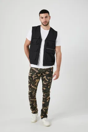 Camo Print Cargo Skinny Jeans