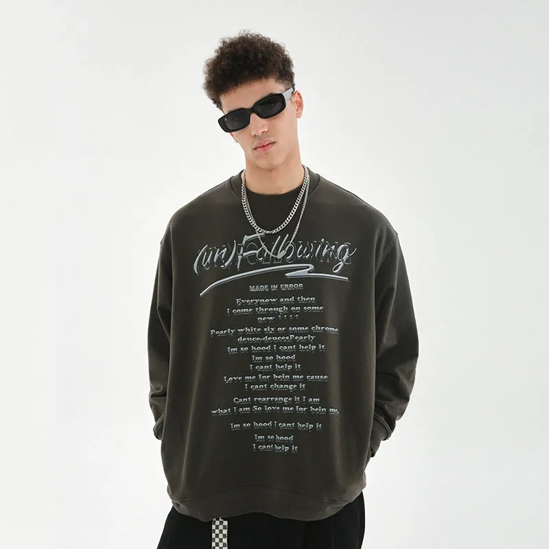 Casual direct spray printed Oversize Unisex Sweatshirt