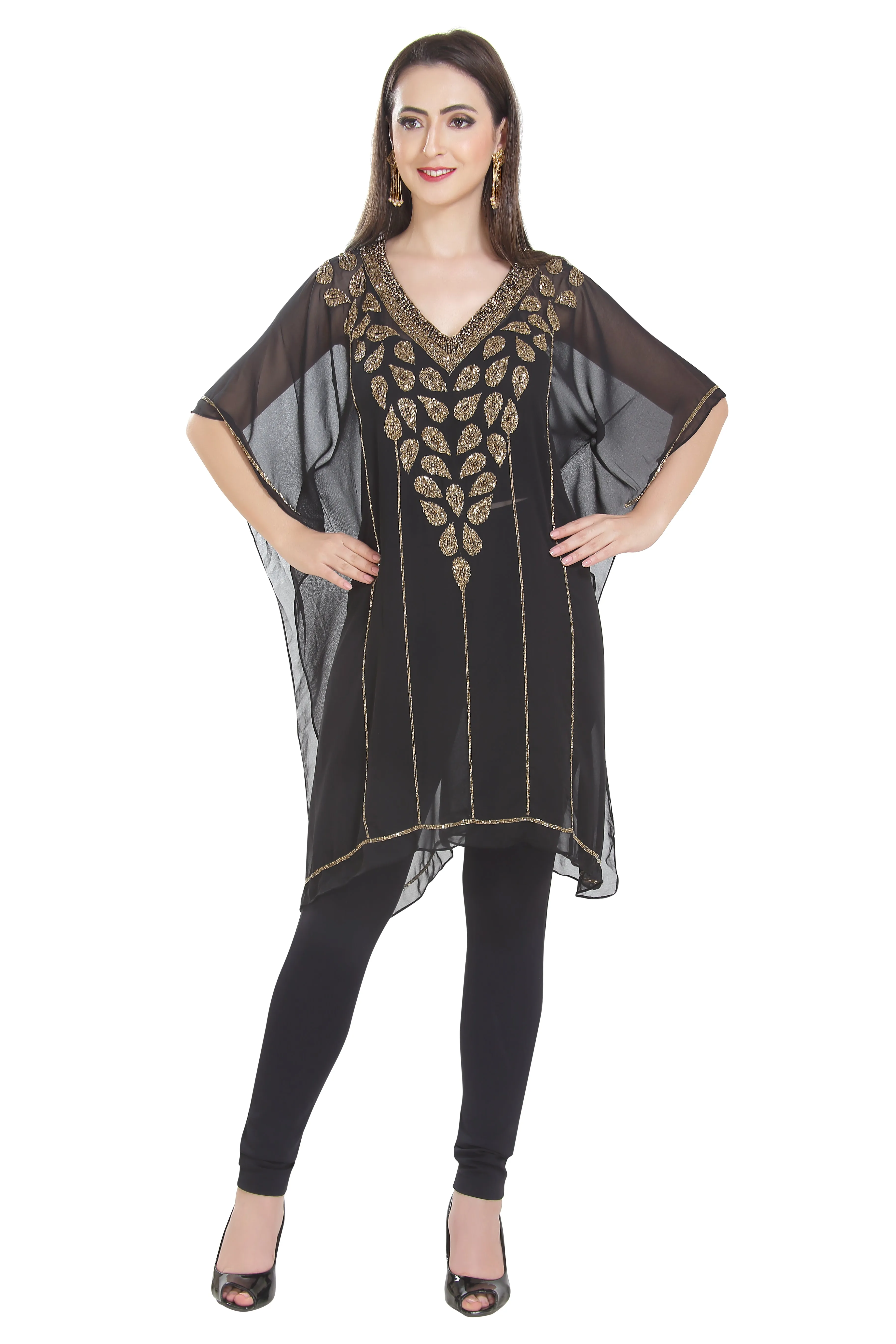 Casual Dress Half Sleeve Black Kurti