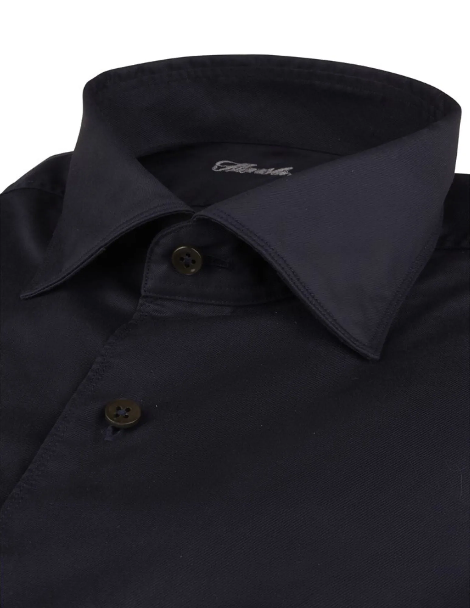 Casual Navy Twill Shirt | Fitted Body