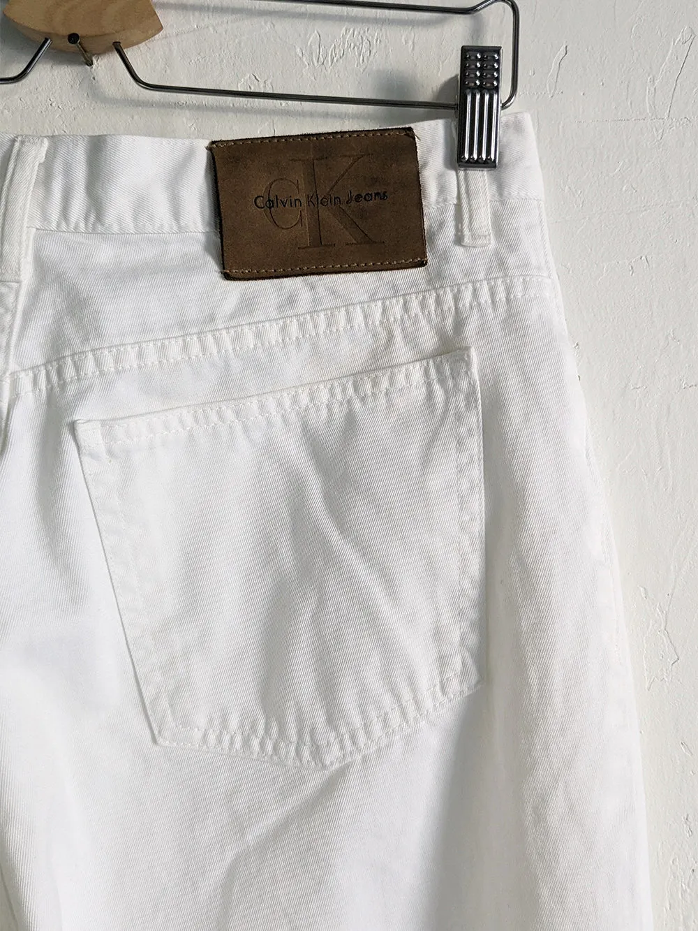 CK White High Rise Jeans