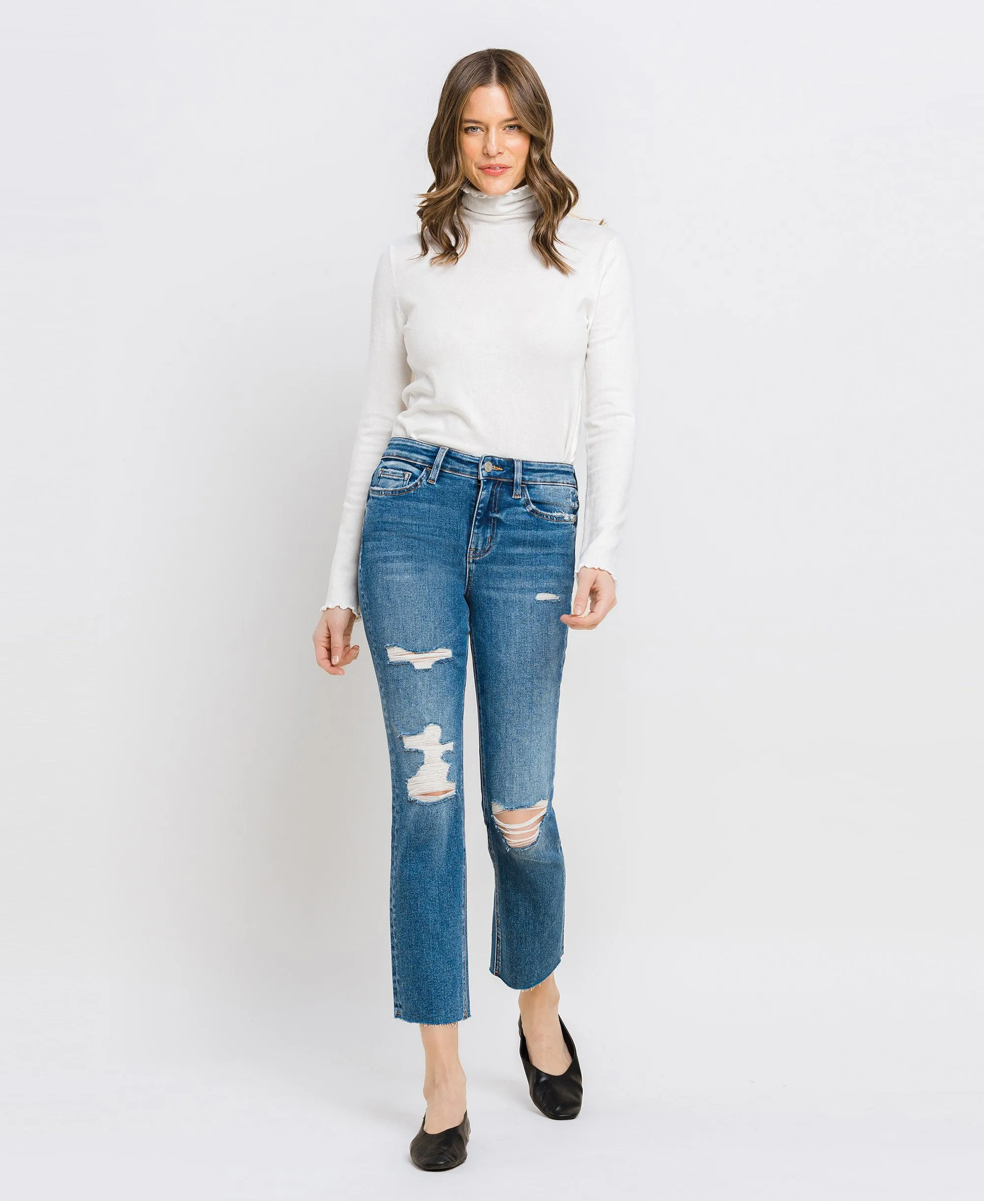 Consistent - High Rise Slim Straight Jeans