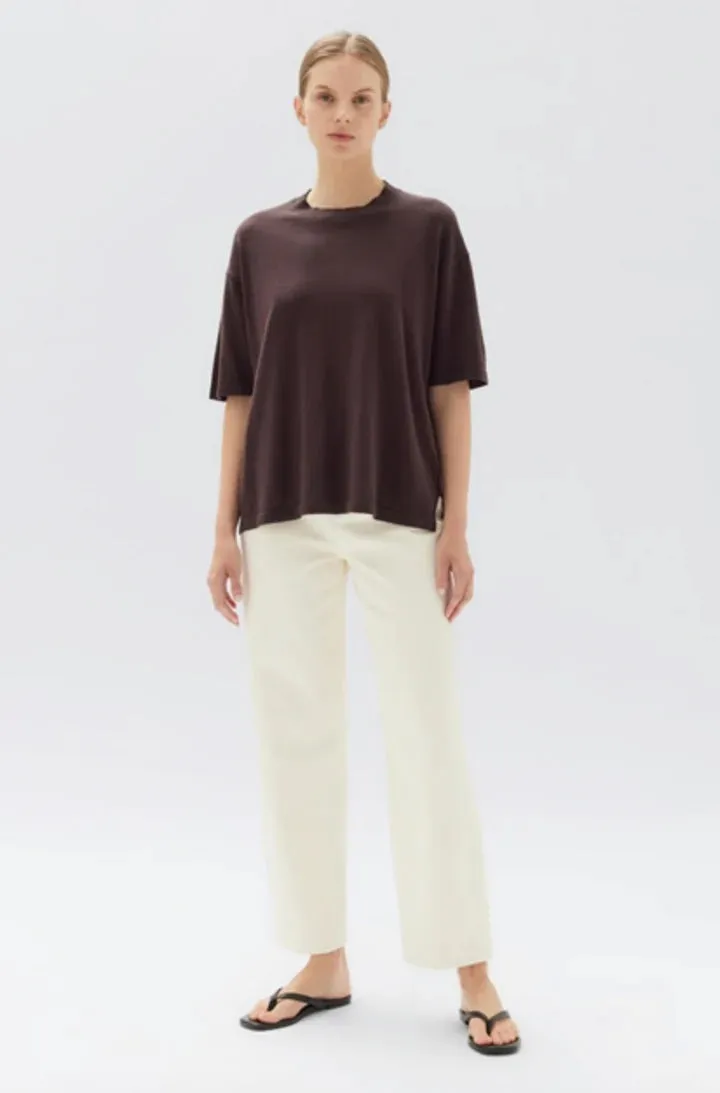 Cotton Cashmere Tee Chestnut