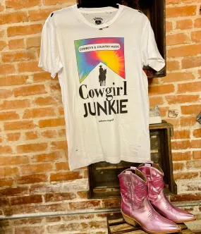 Cowgirl Junkie Distressed Tee