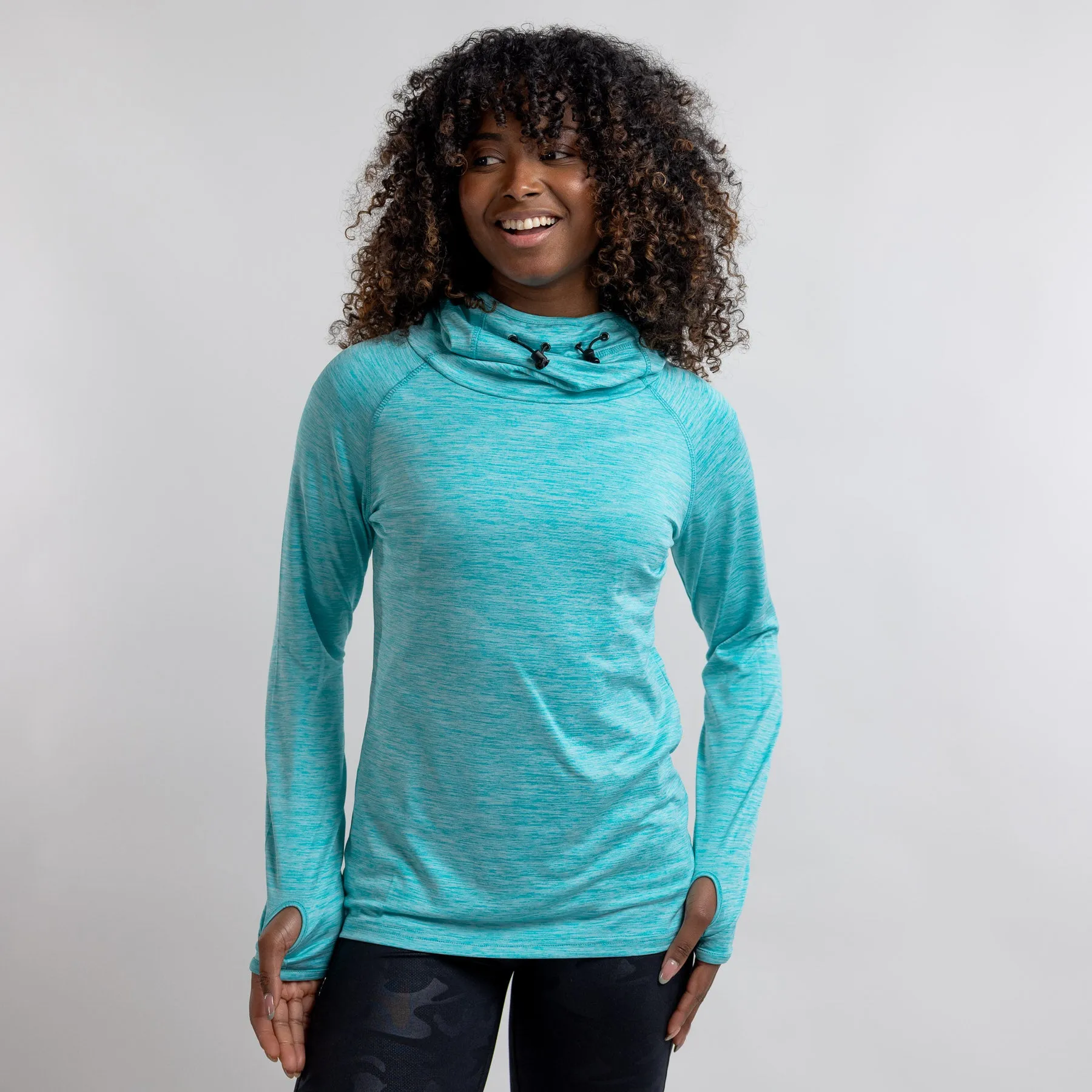 Cowl Neck Running Hoodie