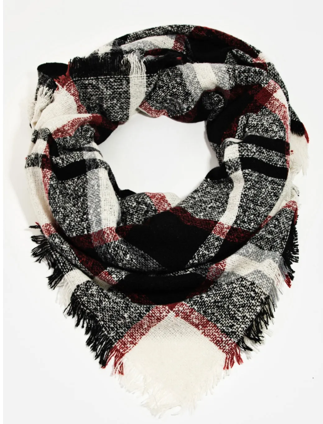 Cozy & Classic Winter Plaid Oblong Scarf