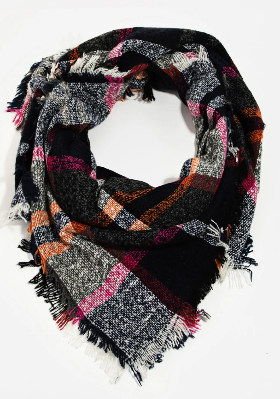 Cozy & Classic Winter Plaid Oblong Scarf