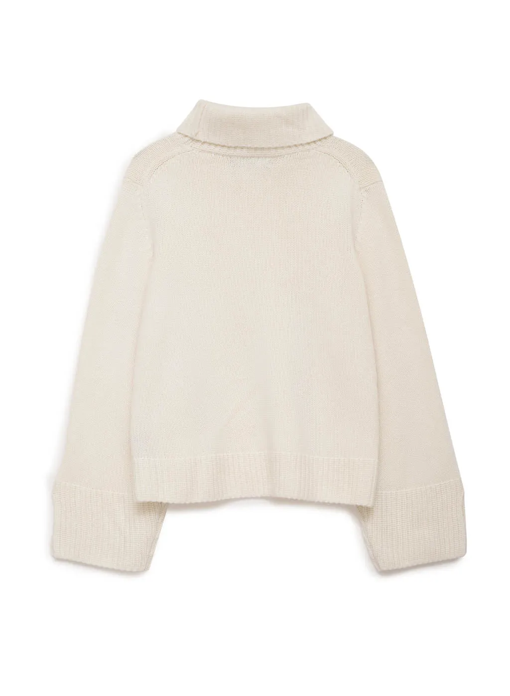 Cozy Cashmere Blend Turtleneck Sweater in Cream