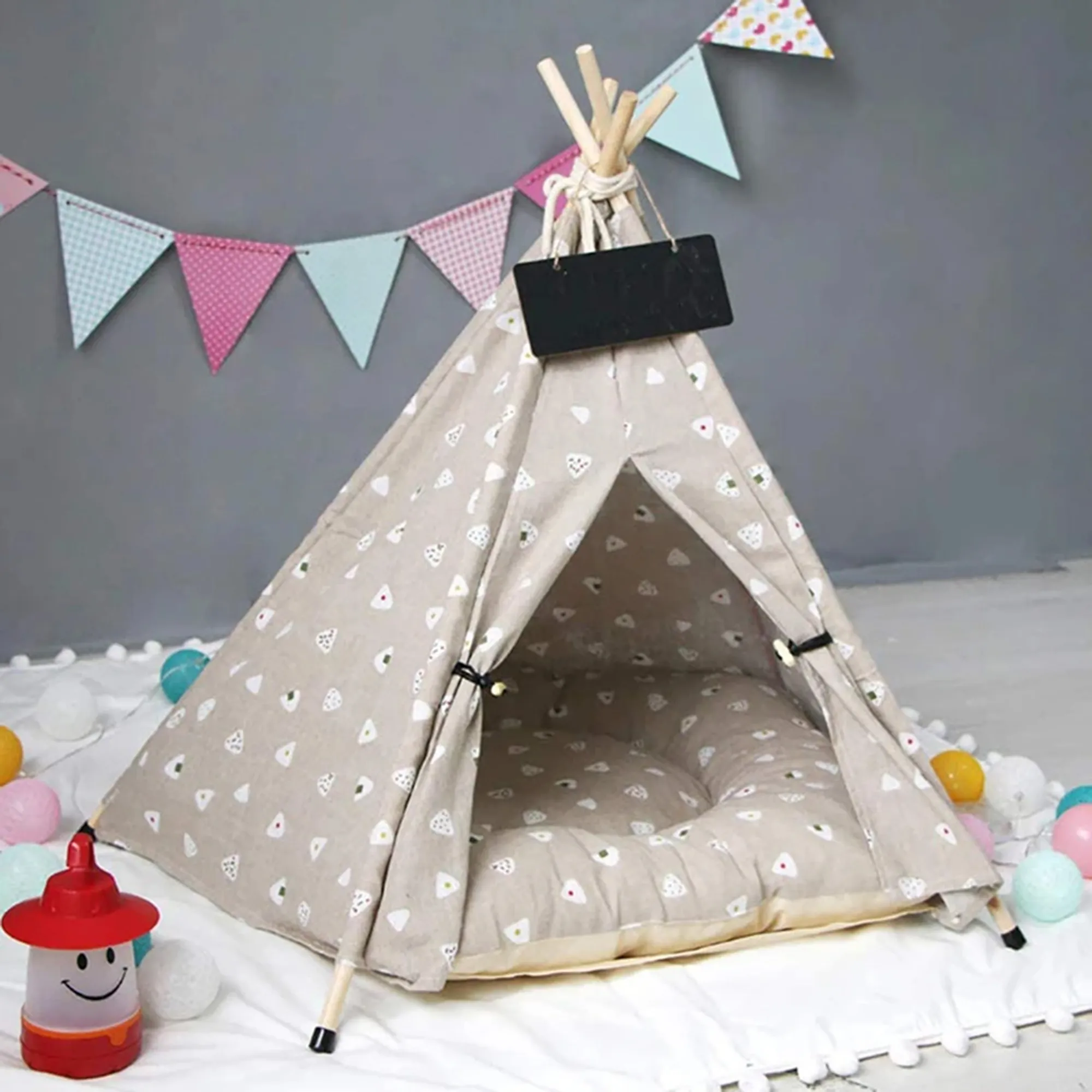 Cozy Pet Teepee Tent For Cats & Dogs